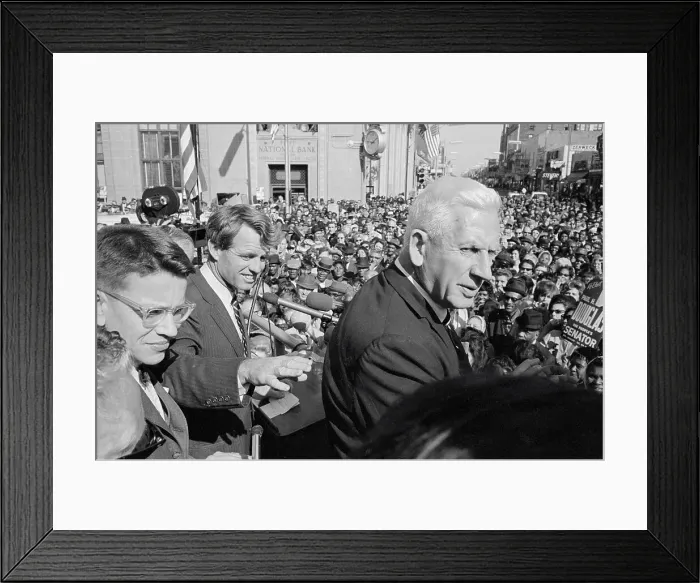 Framed Print : Robert Kennedy Standing Behind Paul Douglas Framed Print : Robert Kennedy Standing Behind Paul Douglas