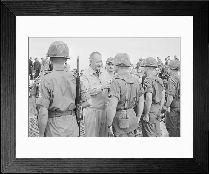 Framed Print : President Johnson And Westmoreland Framed Print : President Johnson And Westmoreland