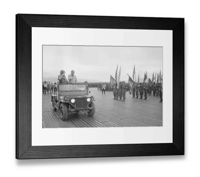 Framed Print : President Johnson In Jeep In Vietnam Framed Print : President Johnson In Jeep In Vietnam