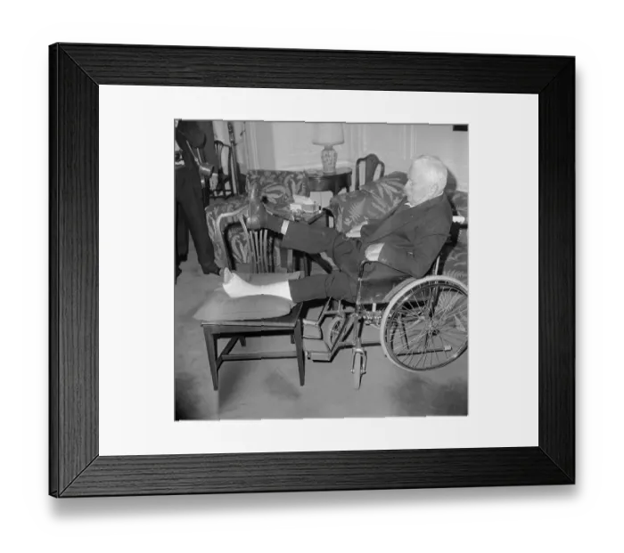 Framed Print : Charlie Chaplin in Wheelchair Framed Print : Charlie Chaplin in Wheelchair