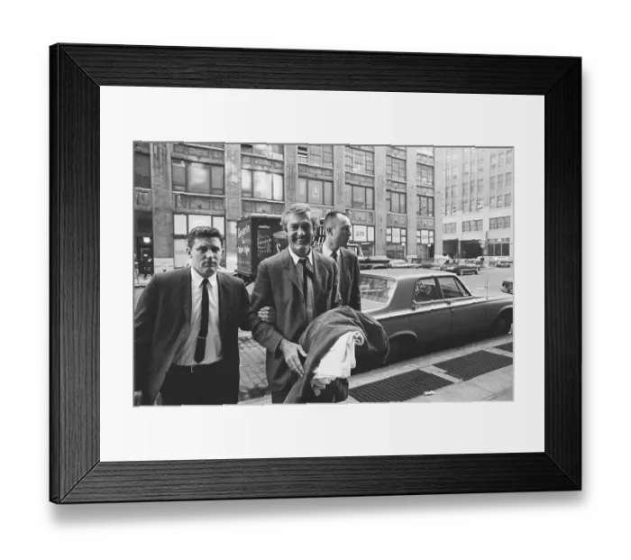 Framed Print : Timothy Leary Being Led Into Us Customs Framed Print : Timothy Leary Being Led Into Us Customs
