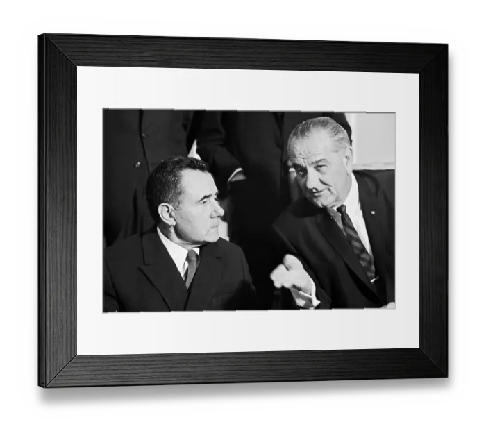 Framed Print : President Johnson With Andrei Gromyko