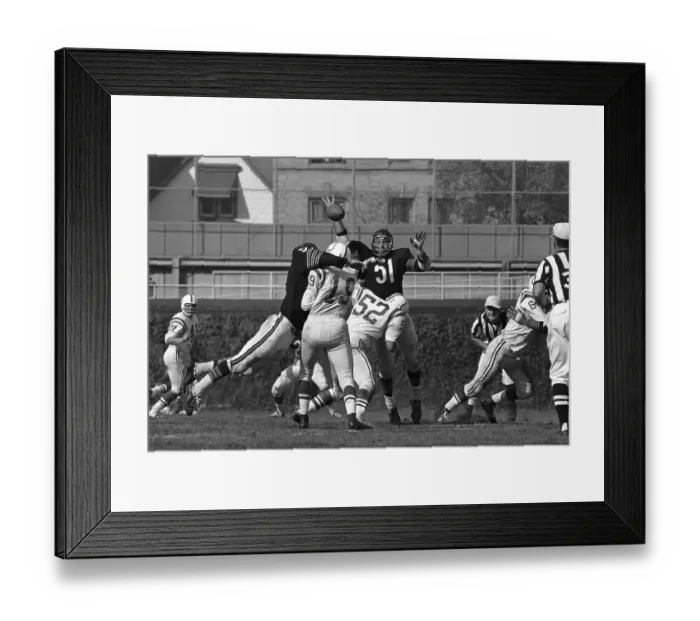 Framed Print : Dick Butkas Blocking Johnny Unitas Pass Framed Print : Dick Butkas Blocking Johnny Unitas Pass