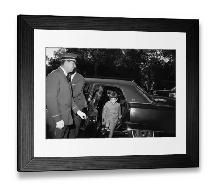Framed Print : John F. Kennedy Jr. Exiting Automobile Framed Print : John F. Kennedy Jr. Exiting Automobile
