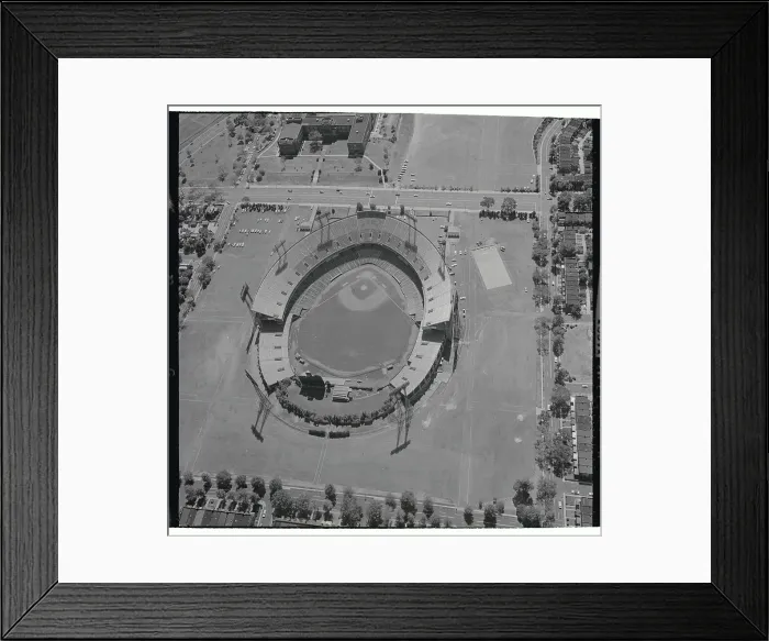 Framed Print : Aerial View of Memorial Baseball Stadium Framed Print : Aerial View of Memorial Baseball Stadium