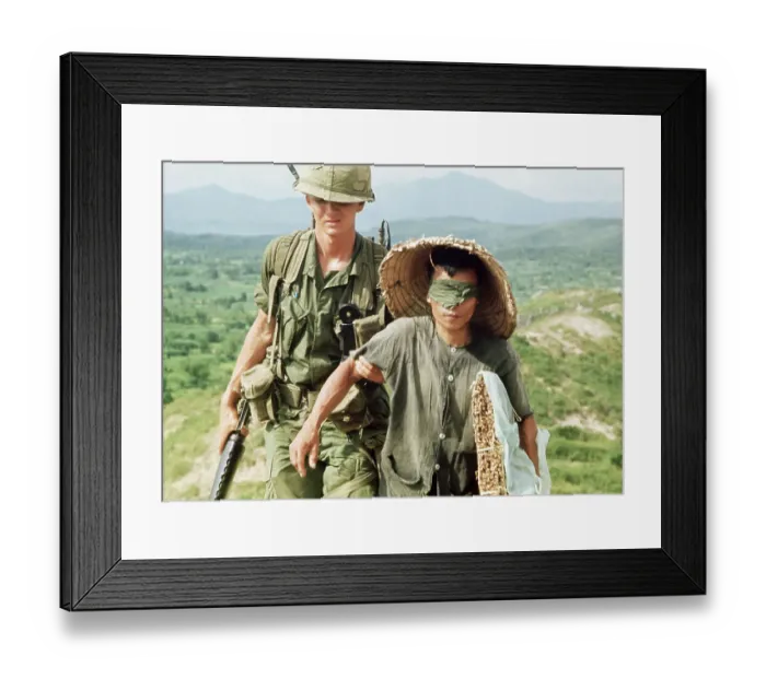 Framed Print : U.S. Cavalry Soldier Escorting Prisoner