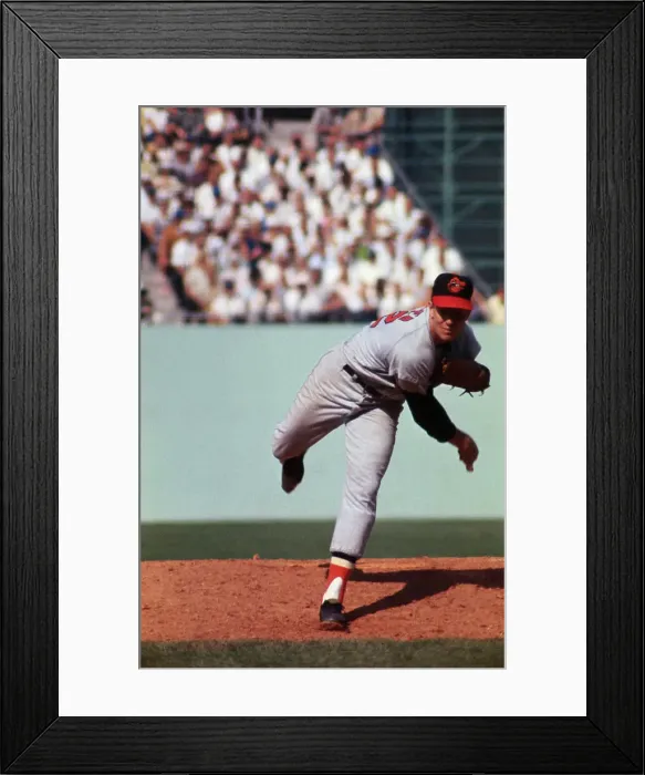 Framed Print : Jim Palmer Pitching in a Game