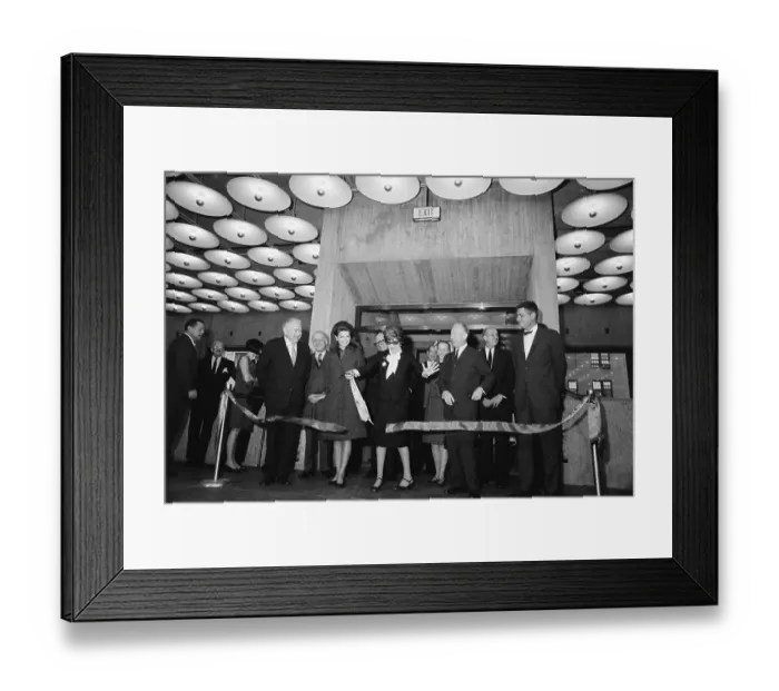 Framed Print : Jacqueline Kennedy at Dedication of Whitney Museum Building Framed Print : Jacqueline Kennedy at Dedication of Whitney Museum Building