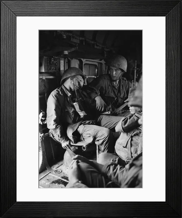 Framed Print : Wounded Marine in Vietnam