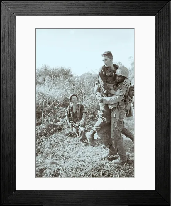 Framed Print : Medic Carries Wounded Marine in Vietnam Framed Print : Medic Carries Wounded Marine in Vietnam