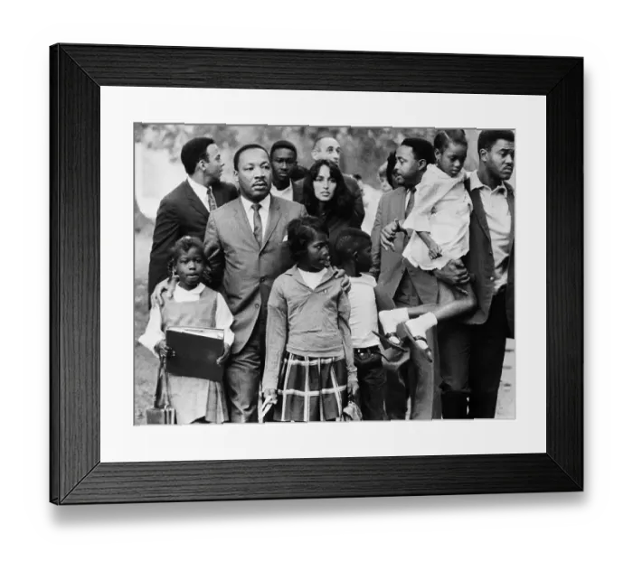 Framed Print : Martin Luther King Escorting Children Framed Print : Martin Luther King Escorting Children
