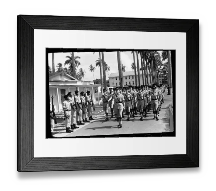 Framed Print : Military Parade of British Forces in Guyana Framed Print : Military Parade of British Forces in Guyana