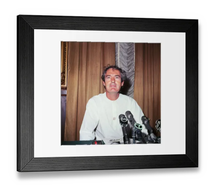 Framed Print : Timothy Leary at Press Conference Framed Print : Timothy Leary at Press Conference