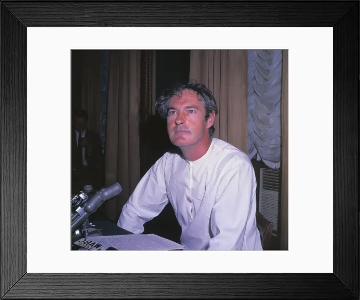 Framed Print : Timothy Leary at Press Conference Framed Print : Timothy Leary at Press Conference