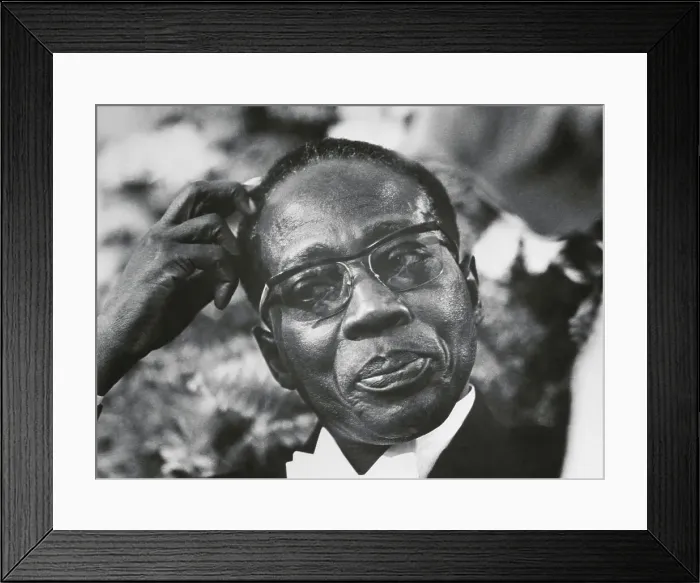 Framed Print : President Senghor Looking Puzzled Framed Print : President Senghor Looking Puzzled