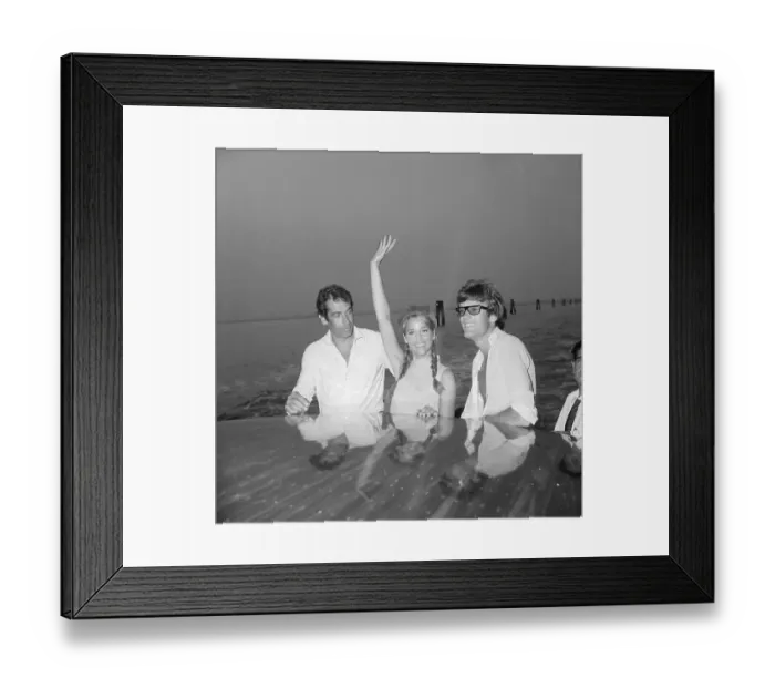 Framed Print : Roger Vadim and Jane and Peter Fonda in Venice Framed Print : Roger Vadim and Jane and Peter Fonda in Venice