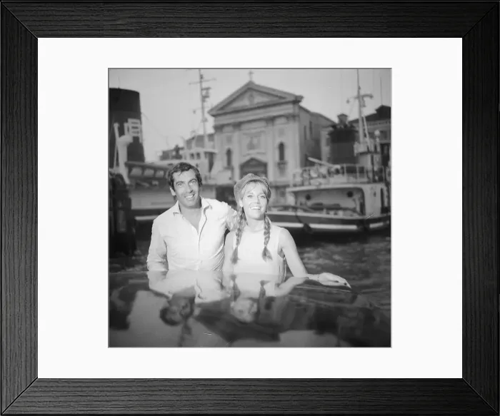 Framed Print : Roger Vadim and Jane Fonda in Motorboat Framed Print : Roger Vadim and Jane Fonda in Motorboat