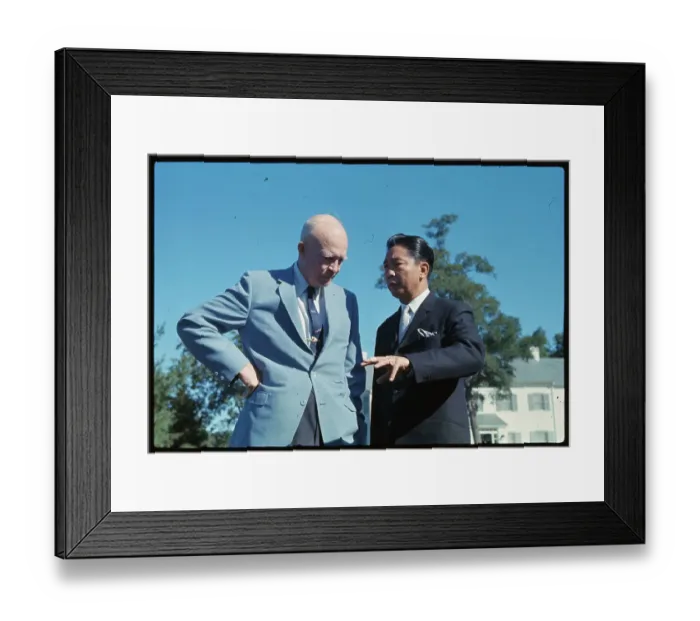 Framed Print : Dwight Eisenhower and Ferninand Marcos Framed Print : Dwight Eisenhower and Ferninand Marcos