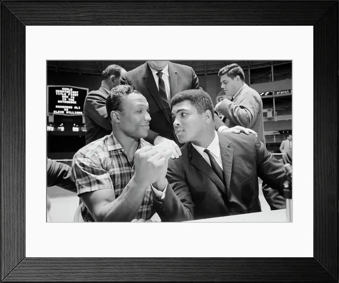 Framed Print : Cleveland Williams and Muhammad Ali Comparing Fists Framed Print : Cleveland Williams and Muhammad Ali Comparing Fists