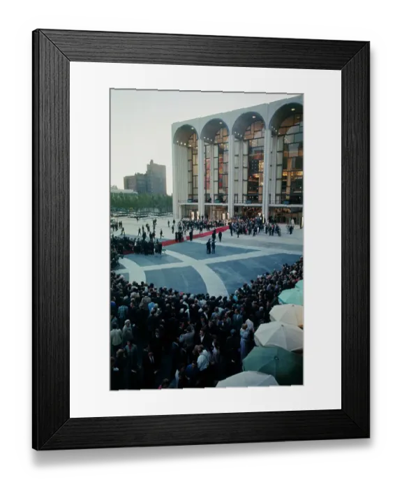 Framed Print : Crowd Gathered for Opening of Metropolitan Opera House