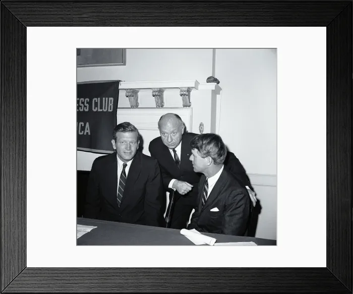 Framed Print : Robert Kennedy Sitting With Colleagues Framed Print : Robert Kennedy Sitting With Colleagues