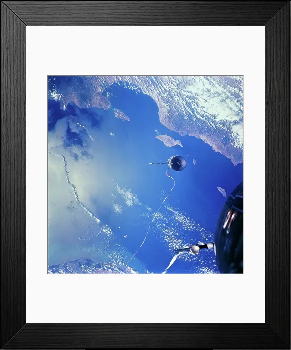 Framed Print : View of Agena Target Vehicle in Sky Framed Print : View of Agena Target Vehicle in Sky