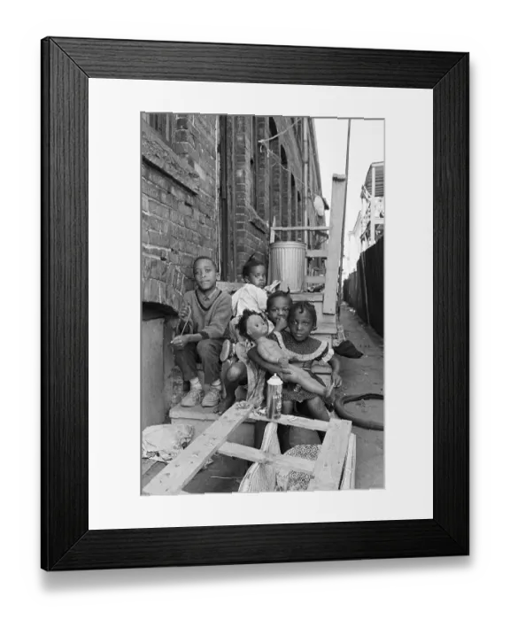 Framed Print : Children Playing In Hough Dist.Clevelan Framed Print : Children Playing In Hough Dist.Clevelan