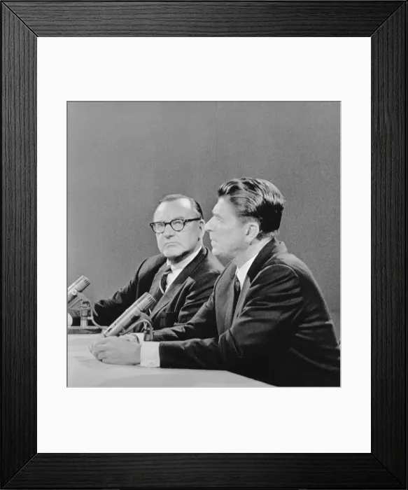 Framed Print : Ronald Reagan and Pat Brown