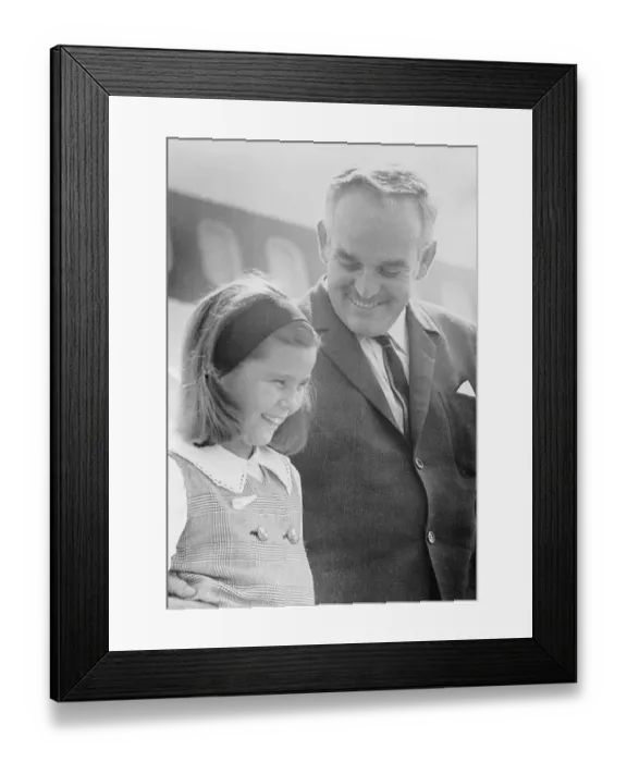 Framed Print : Prince Rainier and Princess Caroline Smiling Framed Print : Prince Rainier and Princess Caroline Smiling