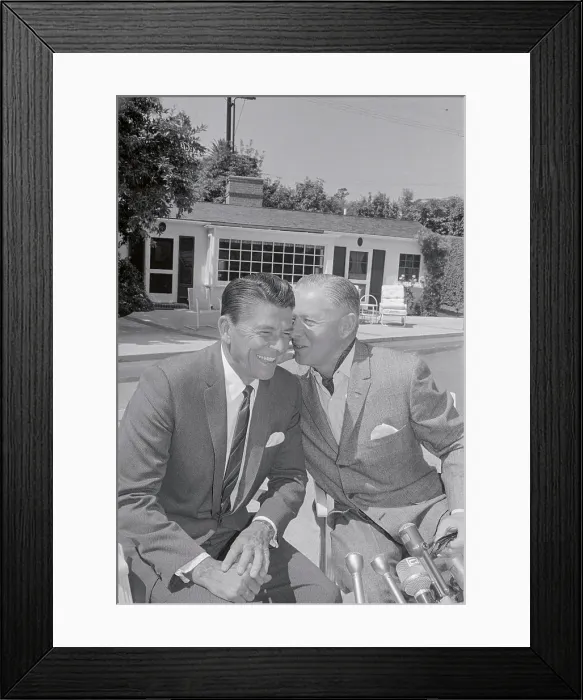 Framed Print : George Murphy Whispering to Ronald Reagan Framed Print : George Murphy Whispering to Ronald Reagan