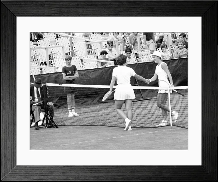 Framed Print : Billie Jean King and Kerry Melville Framed Print : Billie Jean King and Kerry Melville