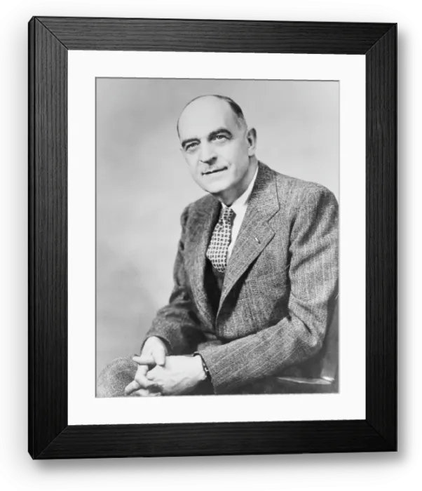 Framed Print : Portrait of Psychiatrist William Menninger Sitting with Clasped Hands Framed Print : Portrait of Psychiatrist William Menninger Sitting with Clasped Hands
