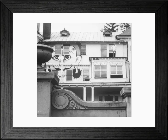 Framed Print : Tim Leary Standing on Window Ledge