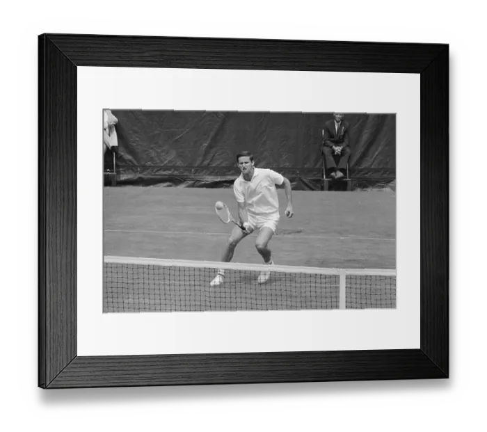 Framed Print : Roy Emerson During Tennis Match