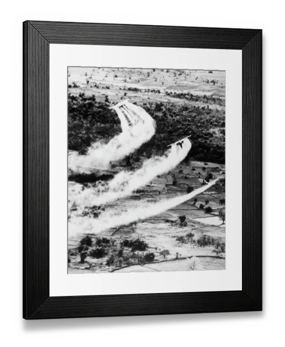 Framed Print : Jets Spraying Herbicides in Cambodia Framed Print : Jets Spraying Herbicides in Cambodia
