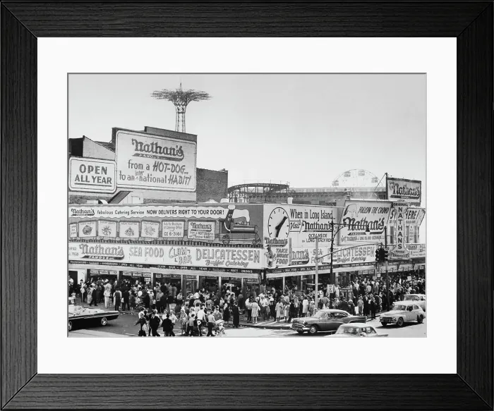 Framed Print : Nathan's Famous Framed Print : Nathan's Famous