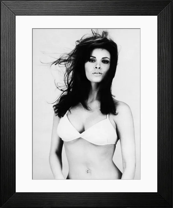 Framed Print : Raquel Welch Posing in Bikini Framed Print : Raquel Welch Posing in Bikini