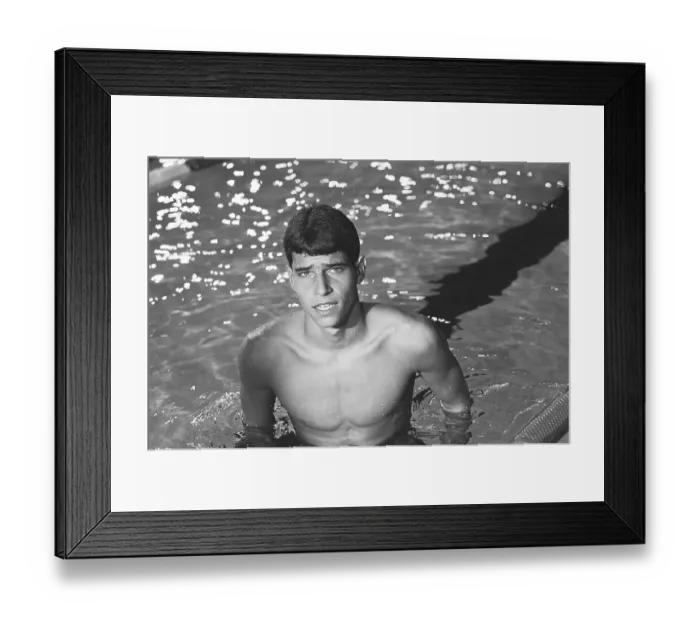 Framed Print : Mark Spitz Exiting Pool Framed Print : Mark Spitz Exiting Pool