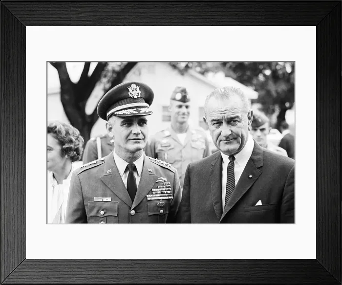 Framed Print : President Johnson and General Westmoreland Framed Print : President Johnson and General Westmoreland