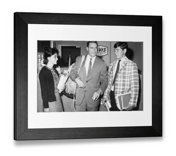 Framed Print : Robert McNamara And Children Framed Print : Robert McNamara And Children