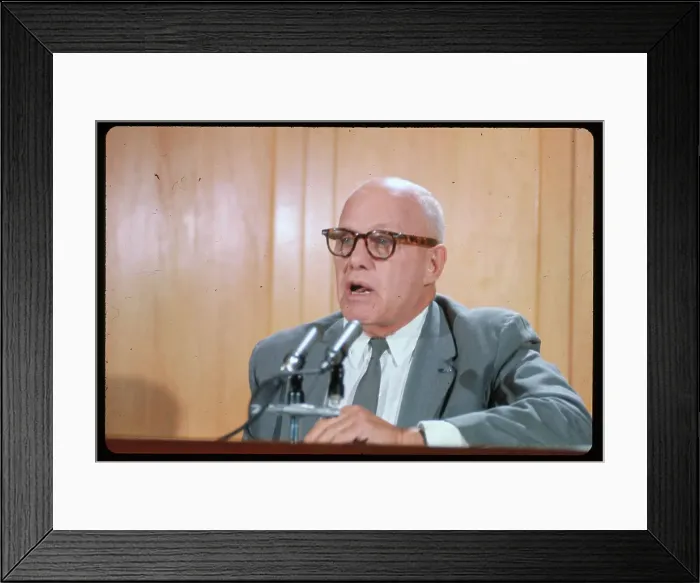 Framed Print : George Meany During a News Conference Framed Print : George Meany During a News Conference