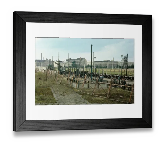 Framed Print : Soldiers Building Berlin Wall Framed Print : Soldiers Building Berlin Wall