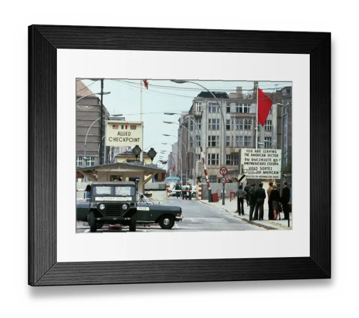 Framed Print : Car Passing Through a Border Crossing Framed Print : Car Passing Through a Border Crossing