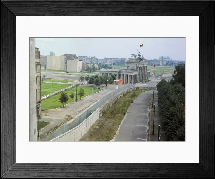 Framed Print : Overhead View of the Berlin Wall Framed Print : Overhead View of the Berlin Wall