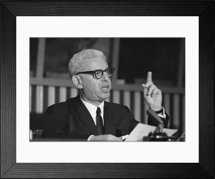 Framed Print : Goldberg Talks of a Moon Treaty