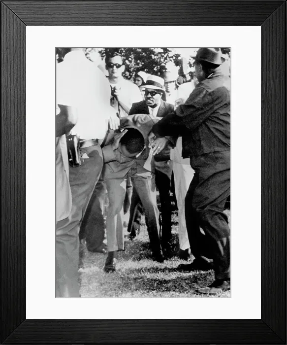 Framed Print : Martin Luther King Jr. Injured in Chicago Framed Print : Martin Luther King Jr. Injured in Chicago
