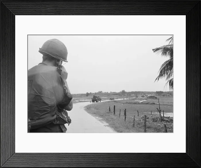 Framed Print : Convoy Travels Along Ambush Alley in Vietnam Framed Print : Convoy Travels Along Ambush Alley in Vietnam