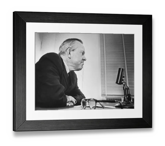 Framed Print : Lester Pearson at News Conference Framed Print : Lester Pearson at News Conference