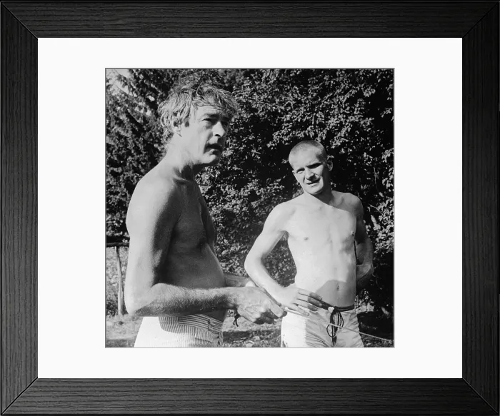 Framed Print : Timothy Leary Standing with Buddhist Monk Framed Print : Timothy Leary Standing with Buddhist Monk