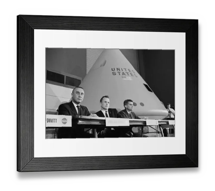 Framed Print : Virgil Grissom, Edward White and Roger Chaffee at Meeting Framed Print : Virgil Grissom, Edward White and Roger Chaffee at Meeting